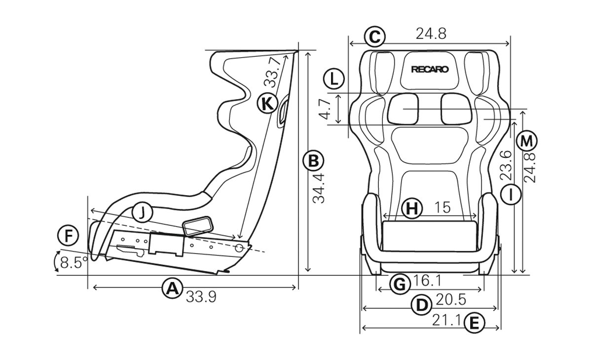 Recaro P1300 GT-LW Racing Seat